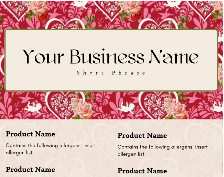 Lock and Key Cake Tasting Label Templates product image (4)