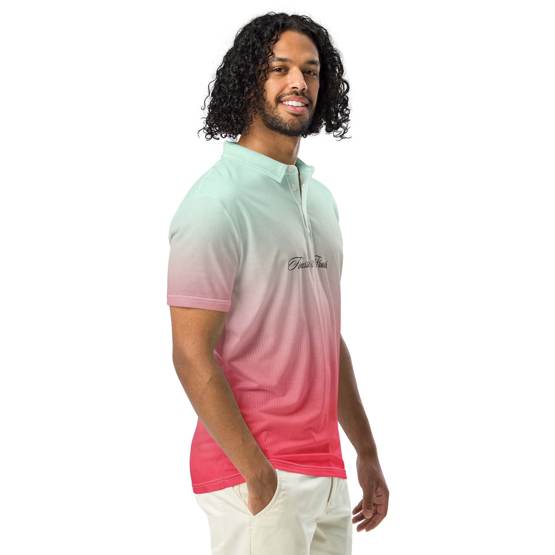 F&F Script Daiquiri Slim Fit Polo Shirt product image (1)