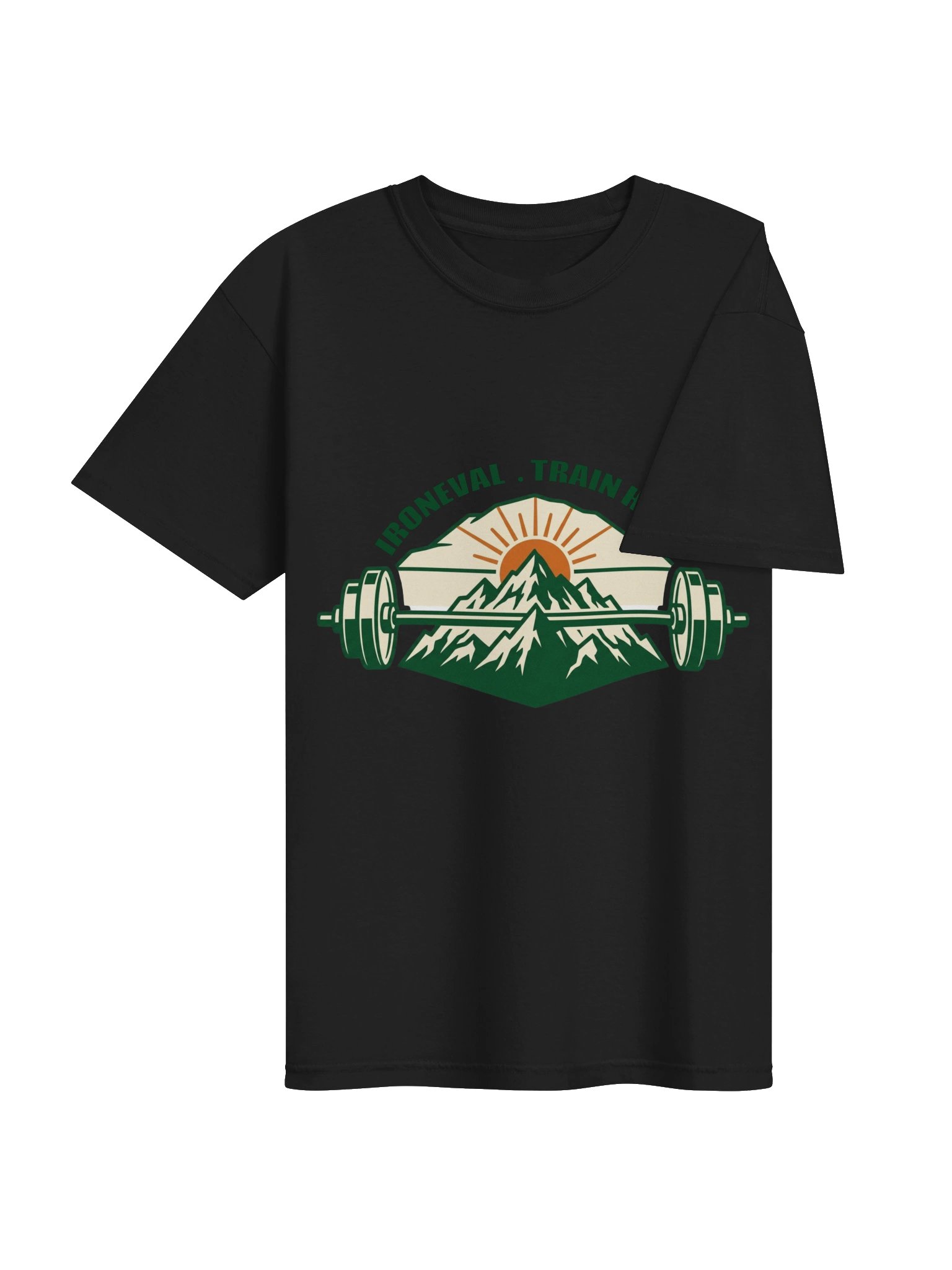 IronEval Train Hard Mountain Barbell Gym T-Shirt for Lifters product image (9)