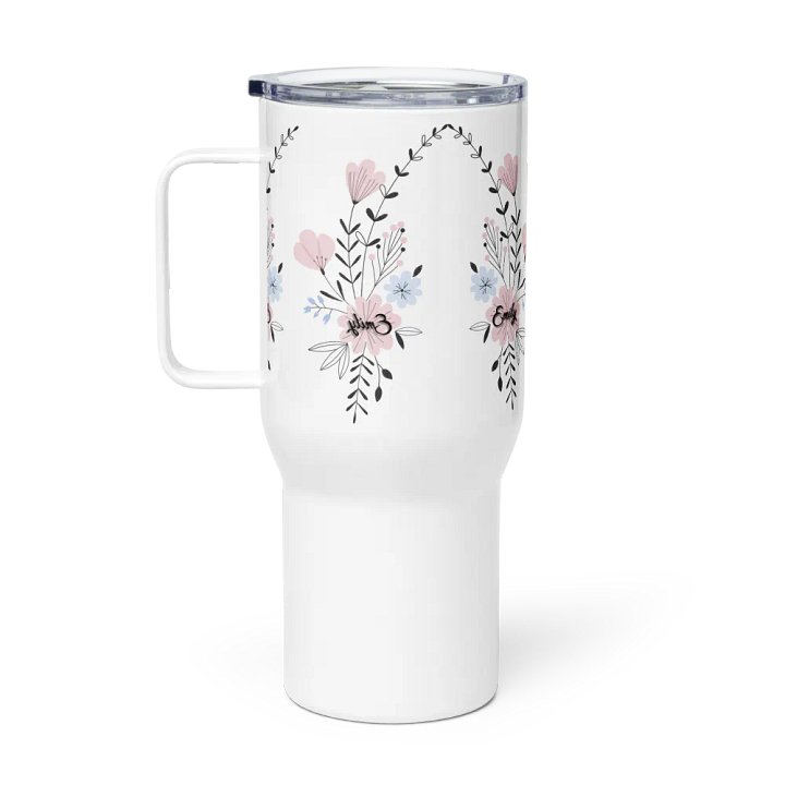 Emily's Floral Symphony Travel Mug product image (1)
