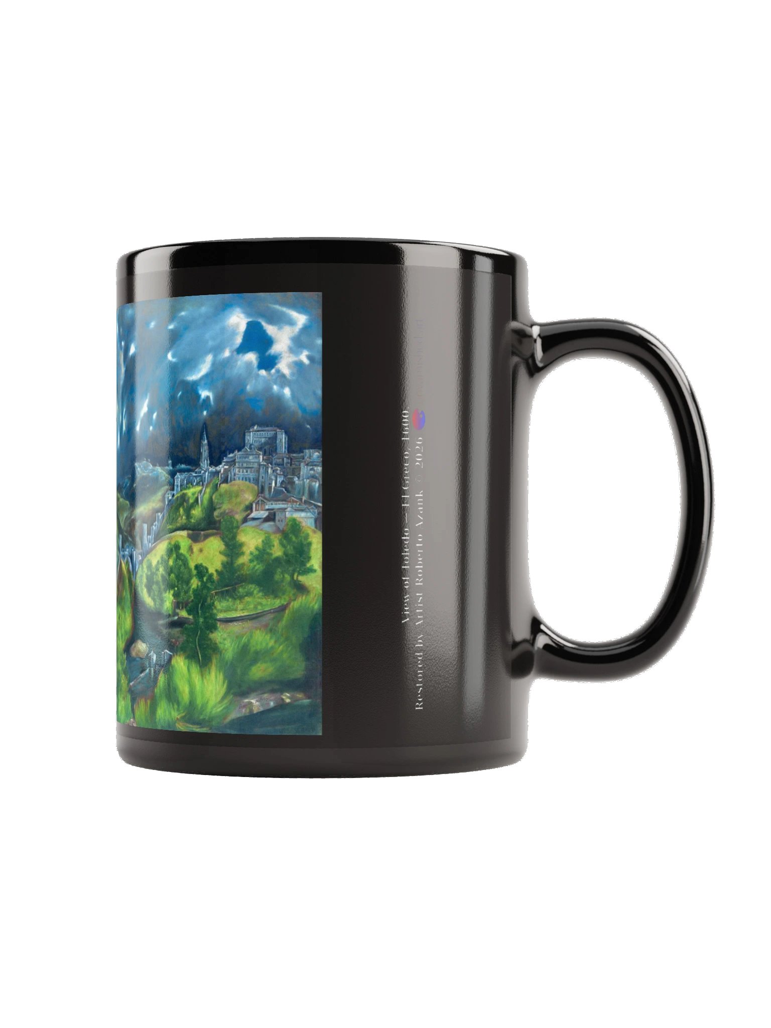 View of Toledo — Black Mug product image (3)