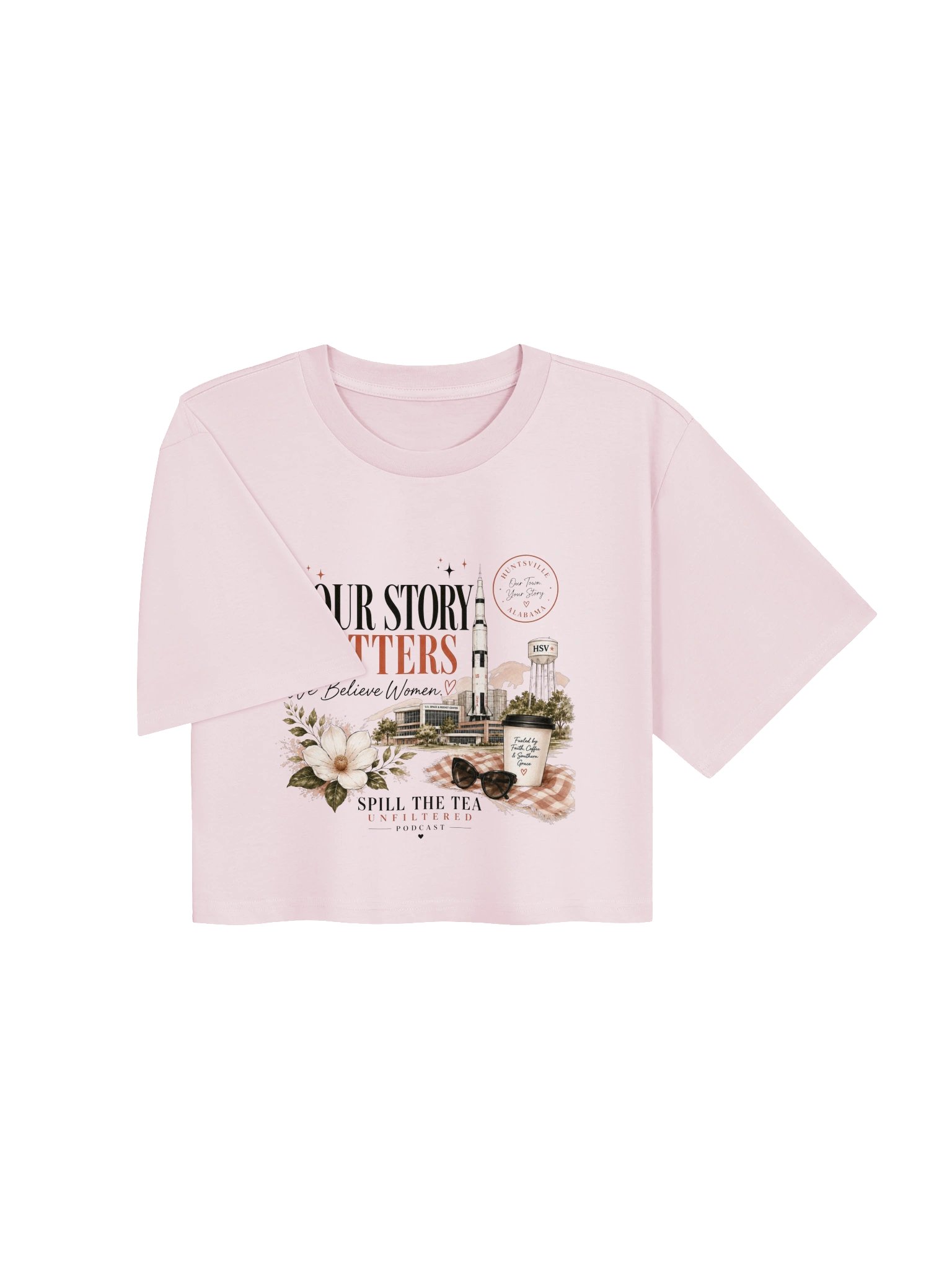 Spill the Tea Unfiltered Huntsville Crop Tee product image (3)