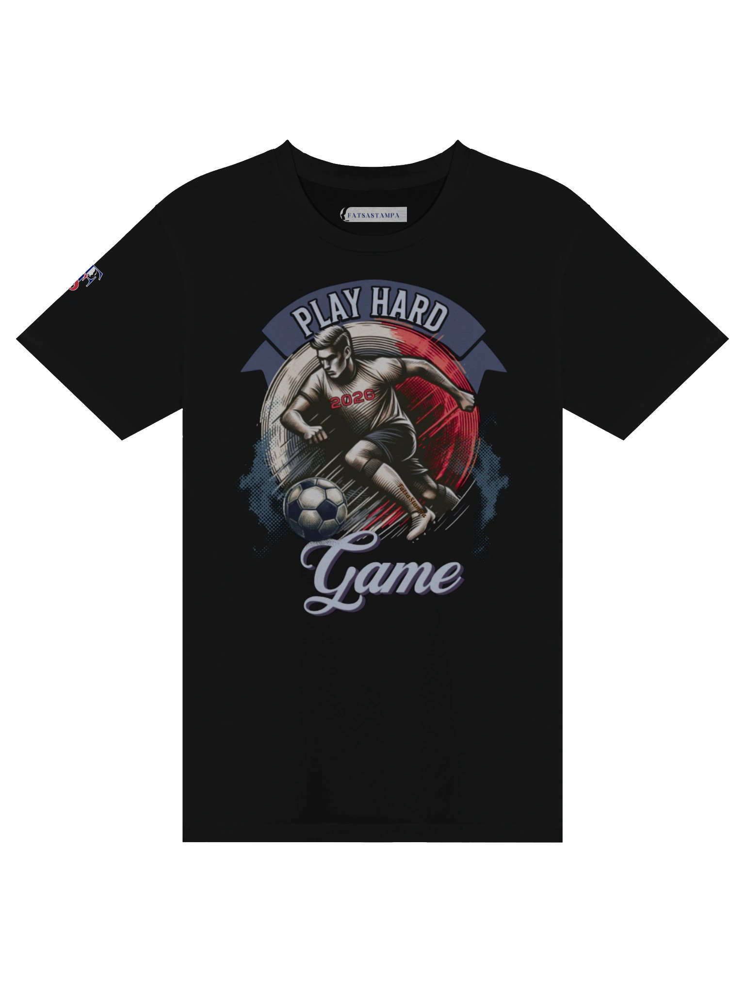 Play Hard 2026 Soccer Game Graphic Tee product image (2)