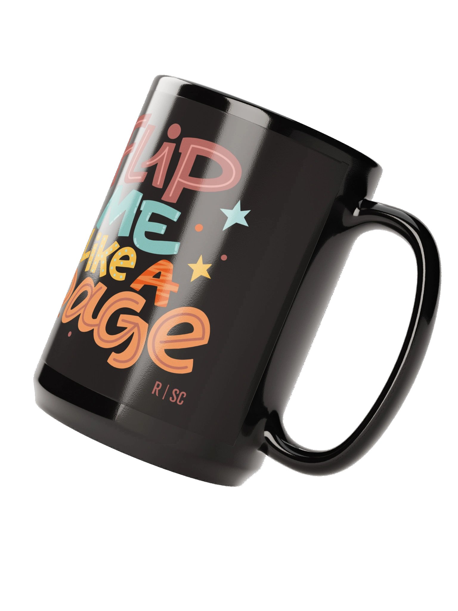Flip Me Like a Page Black Mug product image (4)