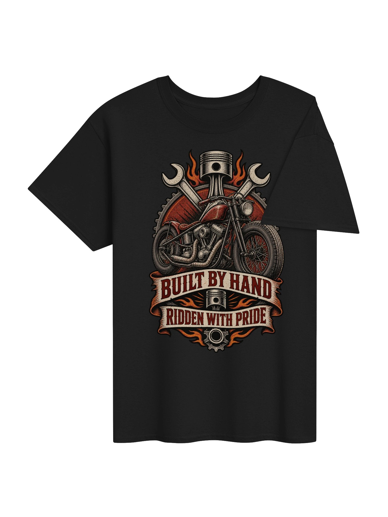 Built by Hand Ridden with Pride Vintage Bobber T-Shirt product image (4)