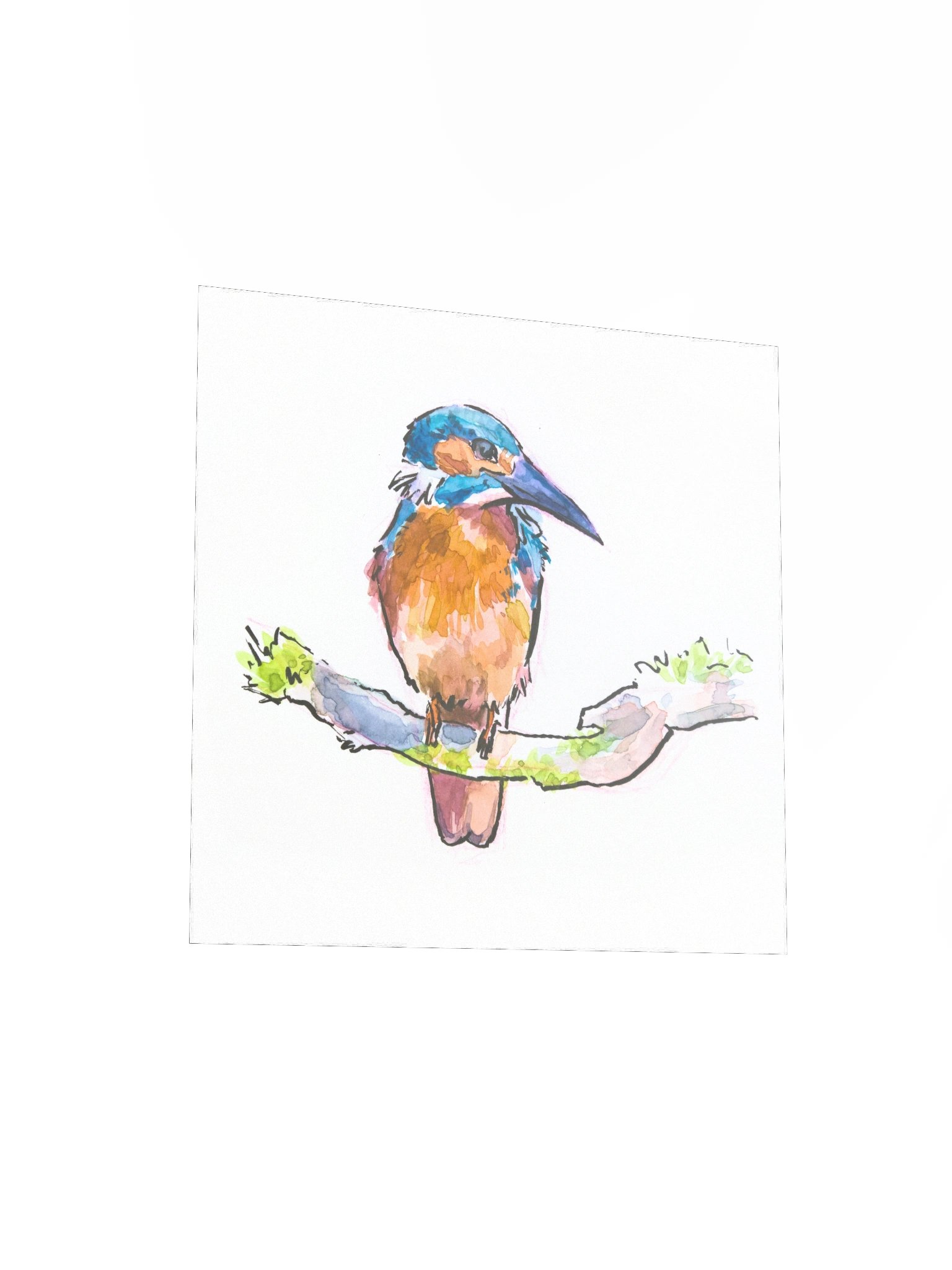 Watercolor Kingfisher - Art Print product image (3)