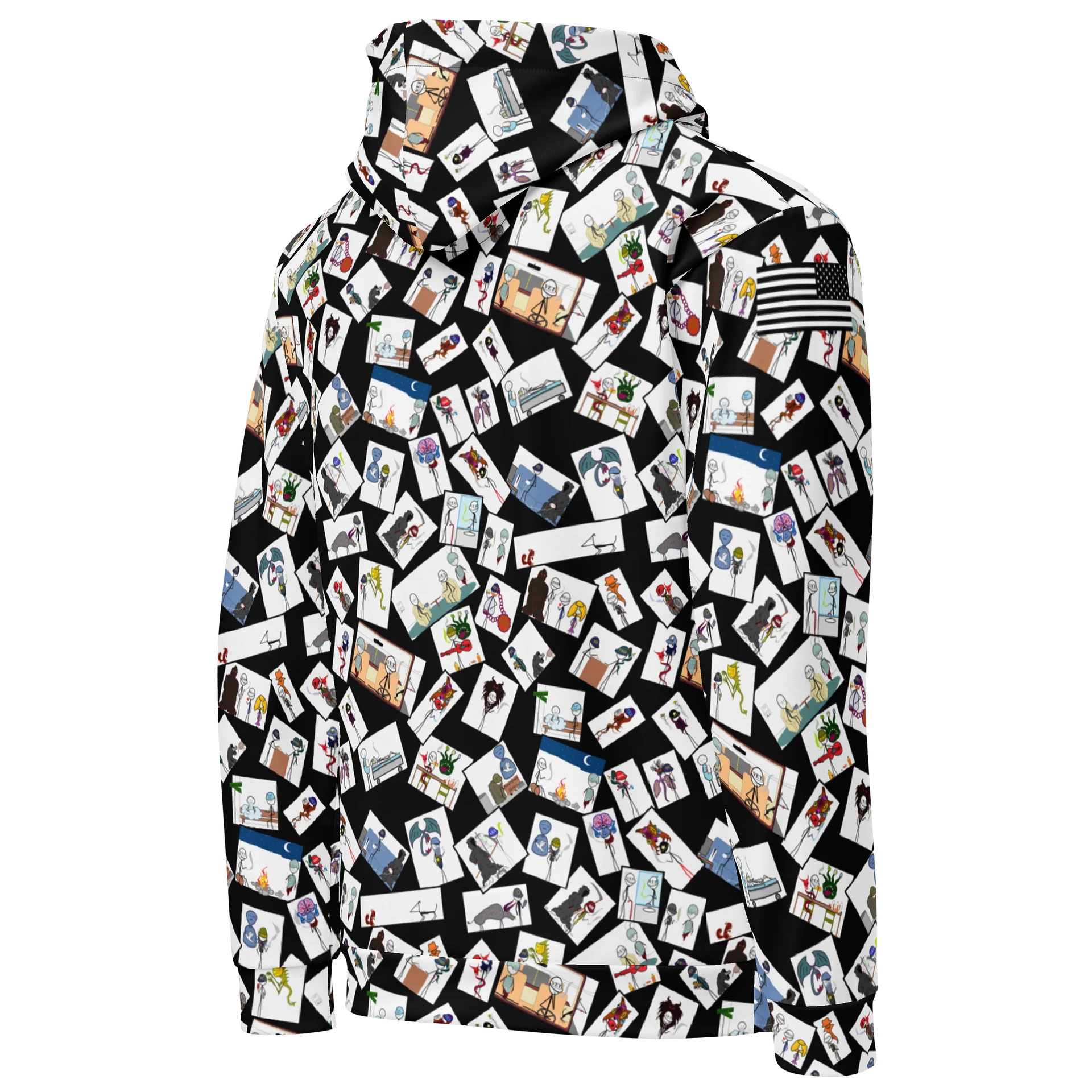 Stick Vet Comic Pannels Hoodie BLK product image (7)