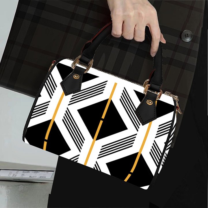 Art Deco Luxe Leather Barrel Bag product image (1)