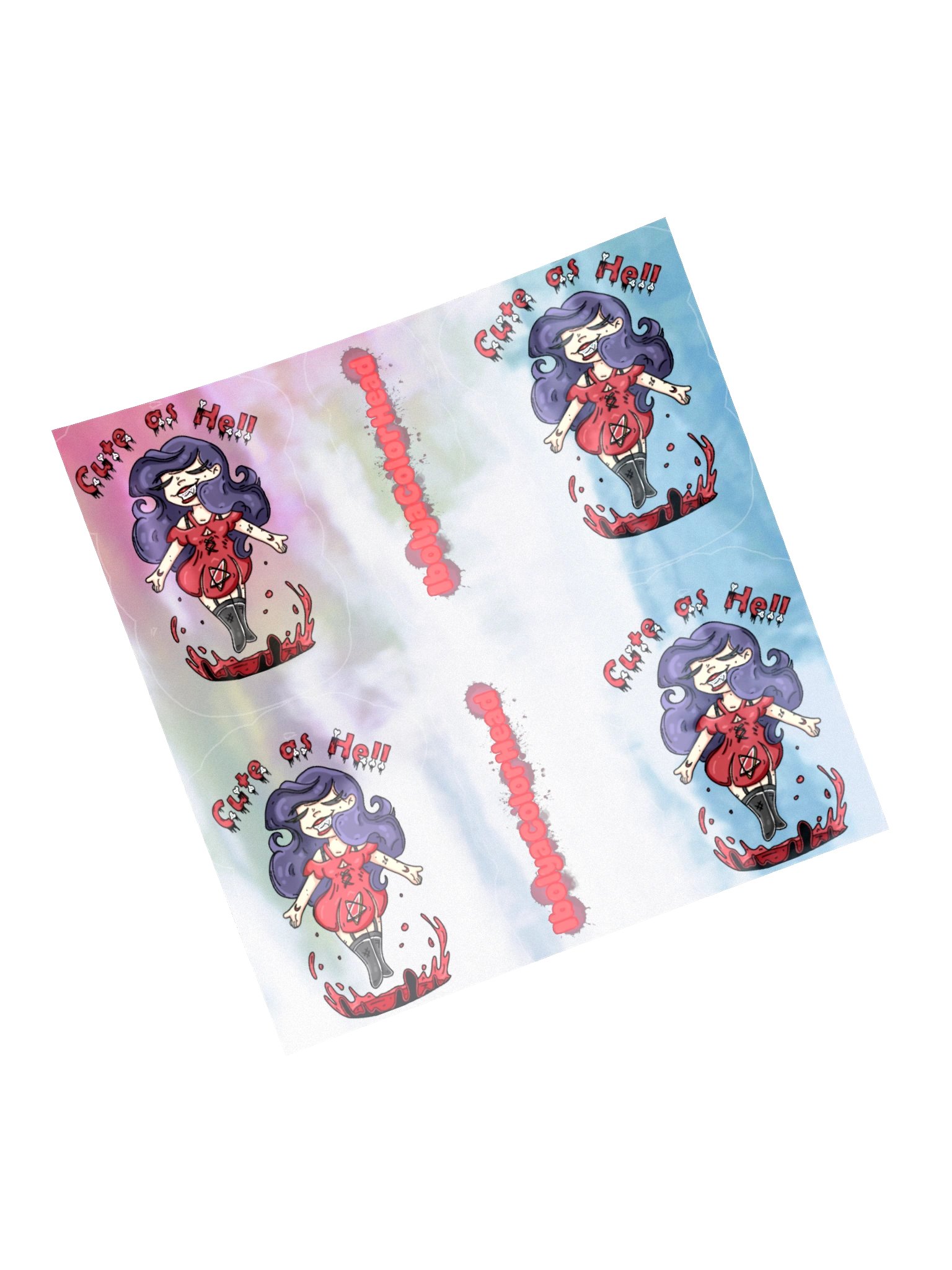 Cute As Hell Holographic Stickers product image (5)
