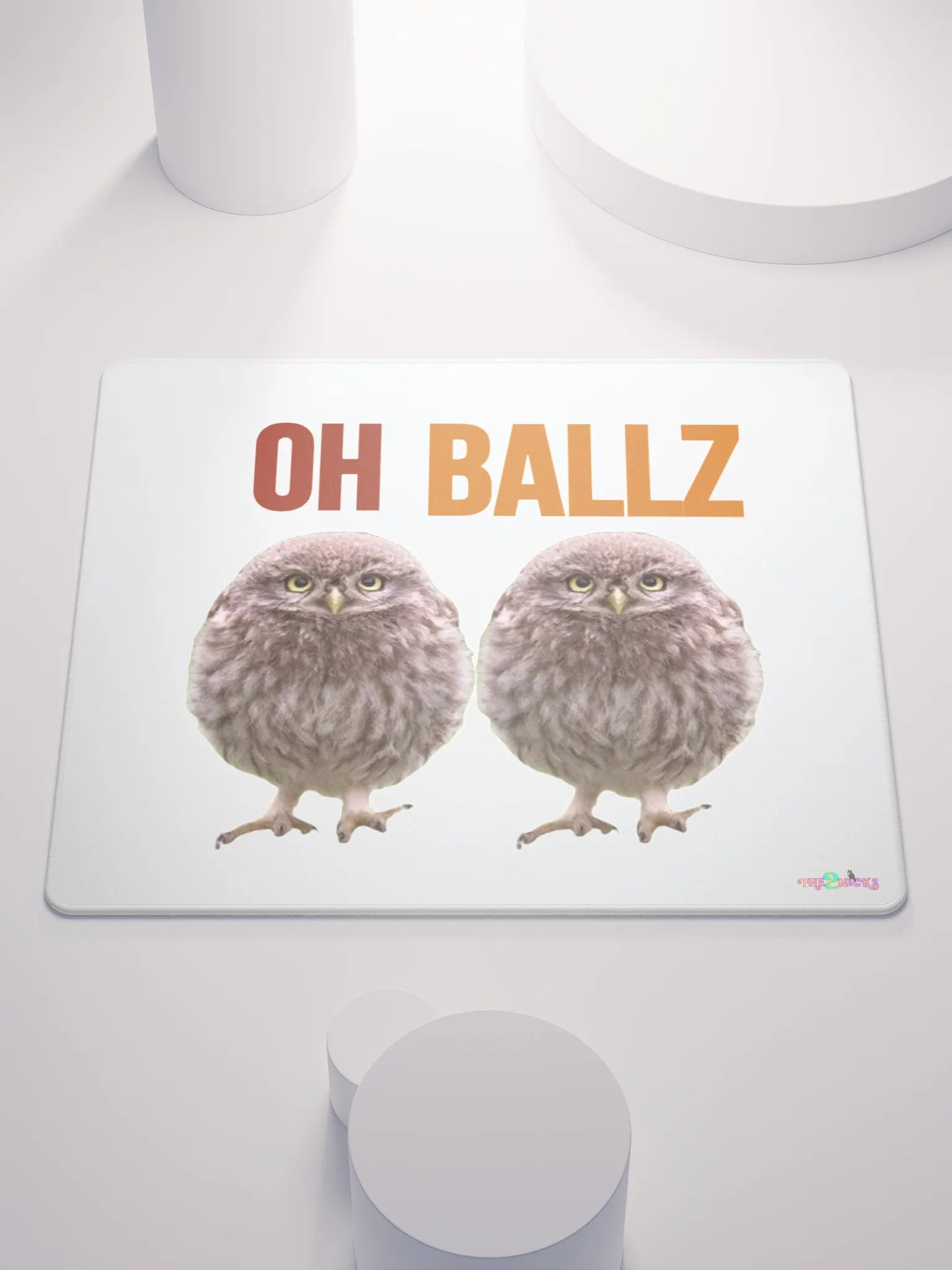 Oh Ballz Gaming Mouse Pad (White) product image (2)