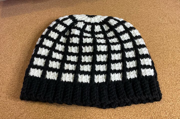 Beanie - Tunisian Addams (Black Brim Variant) product image (1)