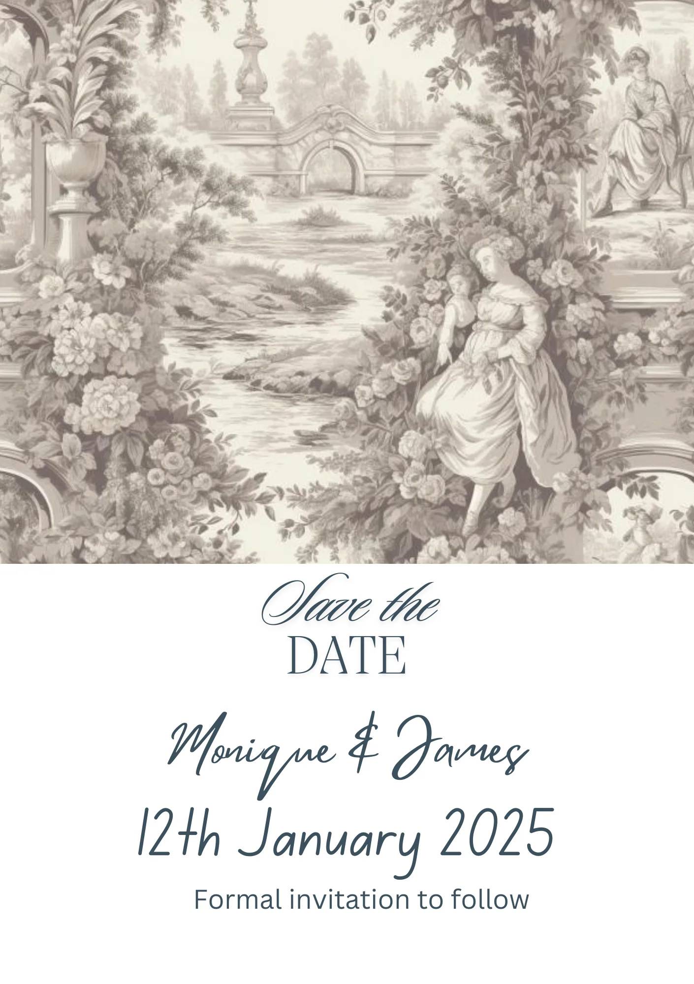 Toile Save the Date Cards product image (3)