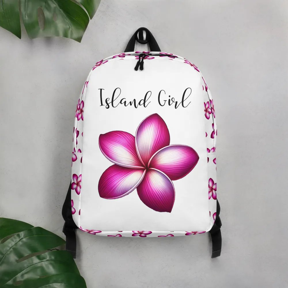 Island Girl Plumeria Backpack - Tropical Bliss for Your Adventures product image (5)