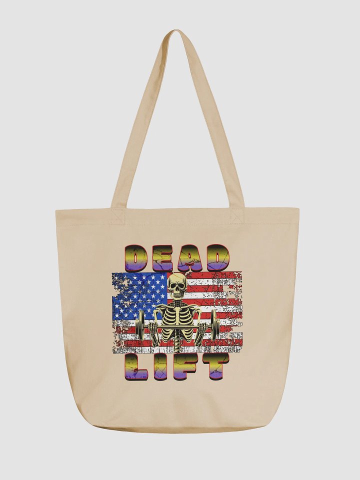 Dead Lift Weightlifting Skeleton American Tote Bag product image (5)