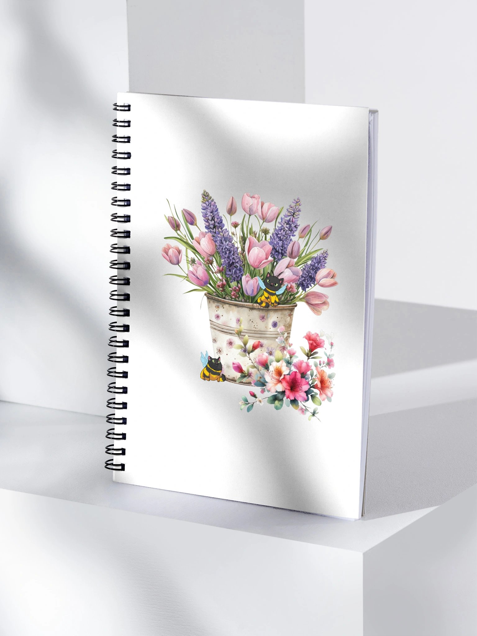 Floral Cat Spiral Journal product image (4)