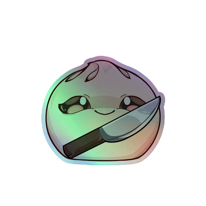 Knife Bun Holographic Sticker product image (2)