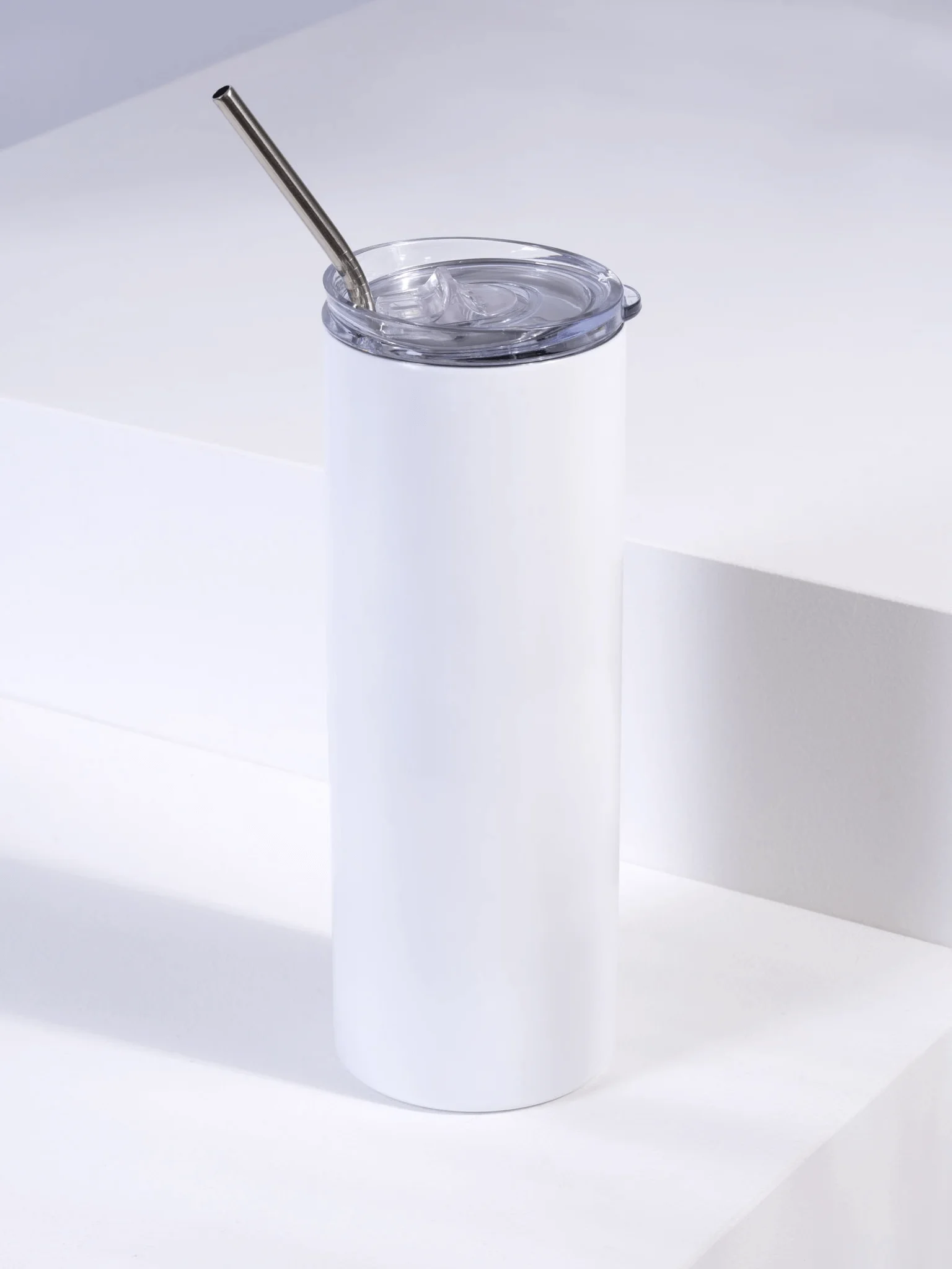 White Stainless Steel Tumbler 20oz. - Personalized product image (1)
