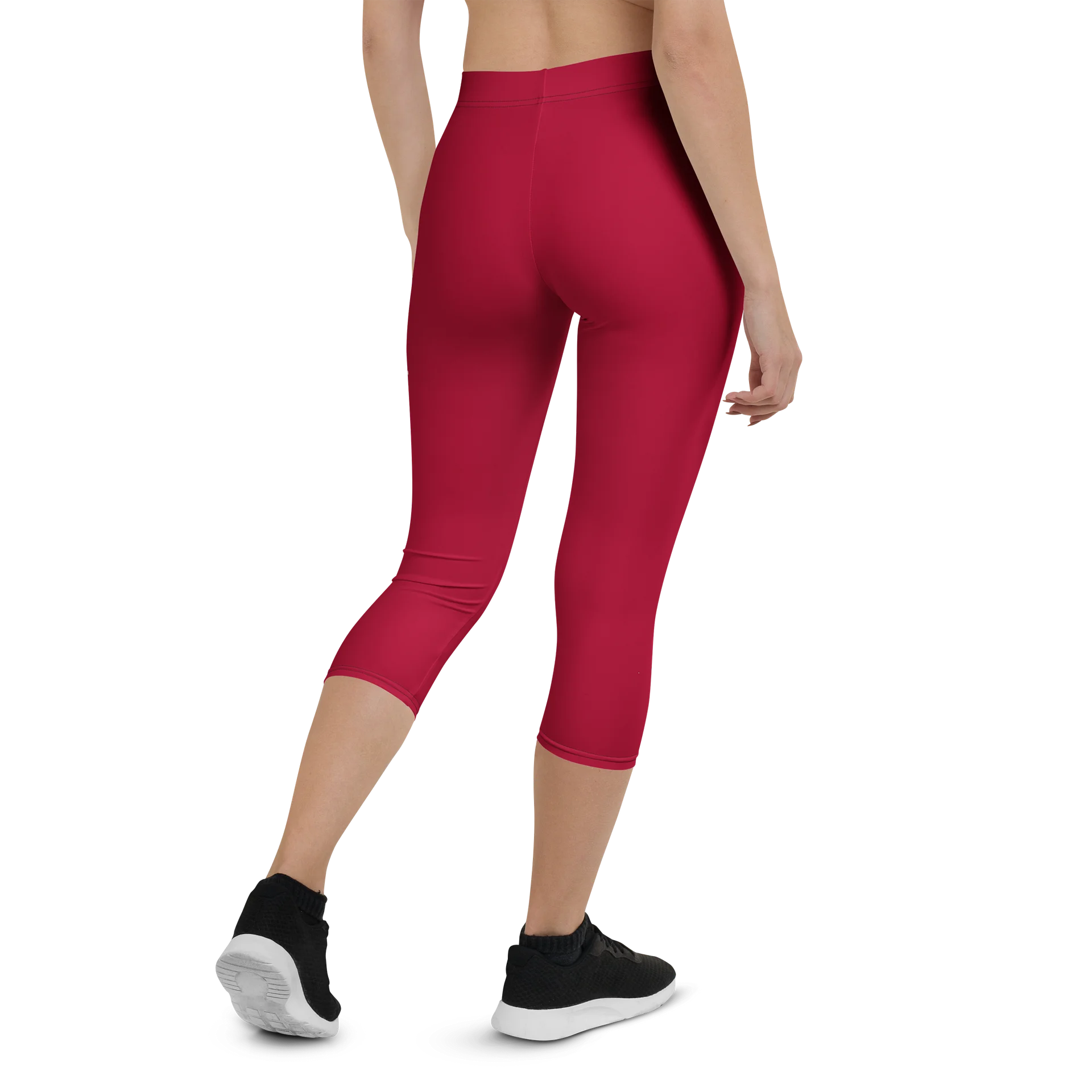 His House Womens Performance Crop Leggings - Red product image (3)