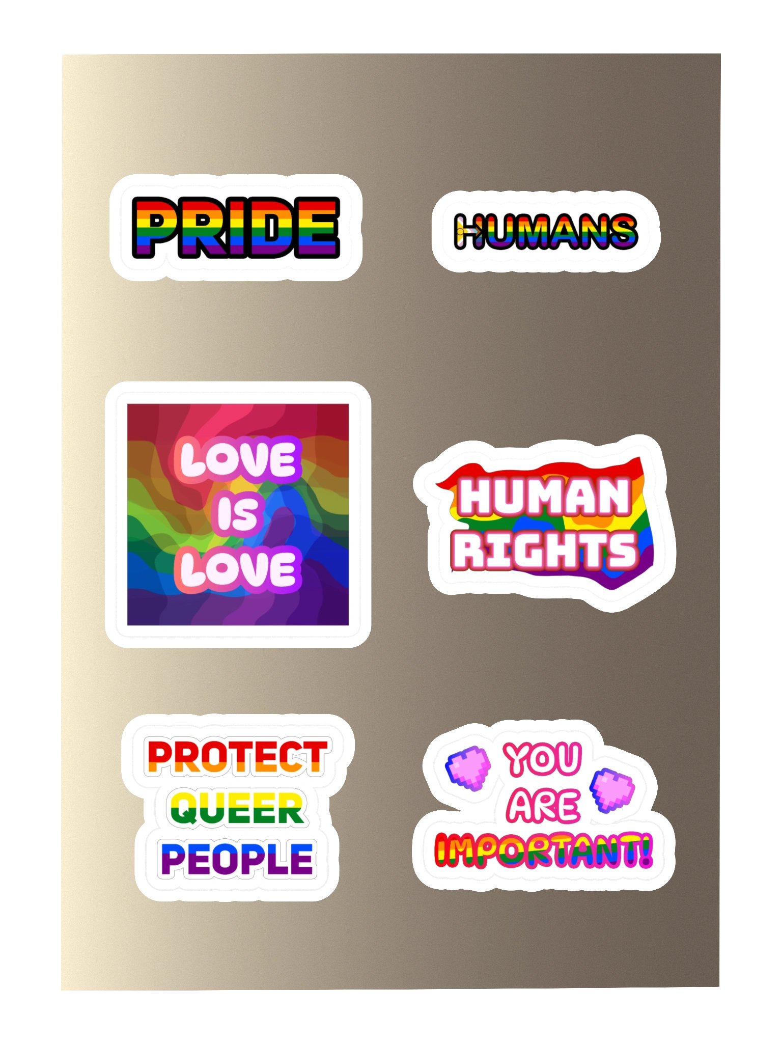 Rainbow Pride Quote Sticker Sheet product image (3)