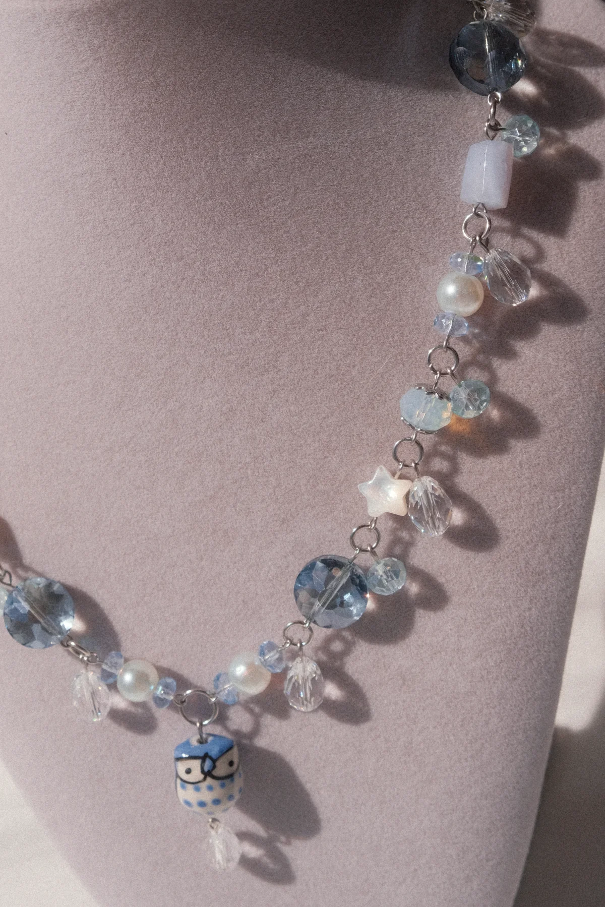 Owl of truth - Blue lace agate necklace 🦉 product image (5)