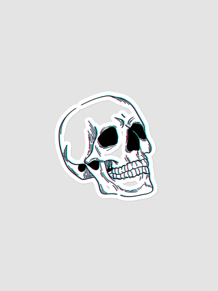 3D Simple Skull Kiss Cut Stickers product image (1)