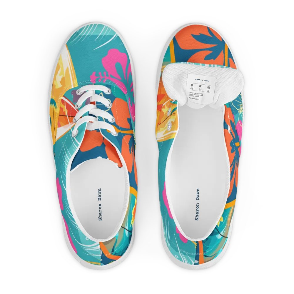 Tropical Escape Lace-Up Canvas Shoes product image (9)