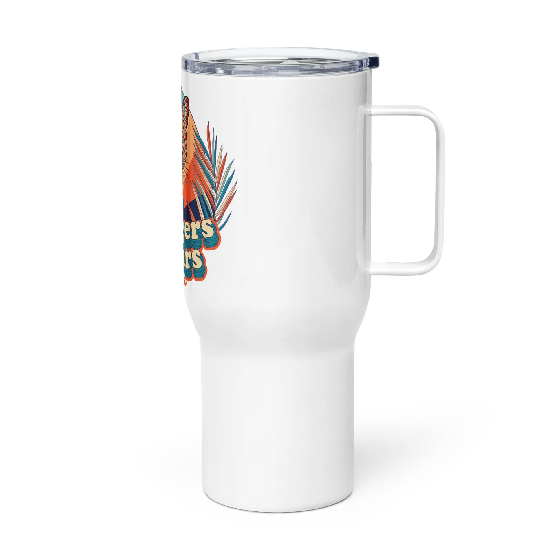Retro Cat Travel Mug (with handle) product image (3)