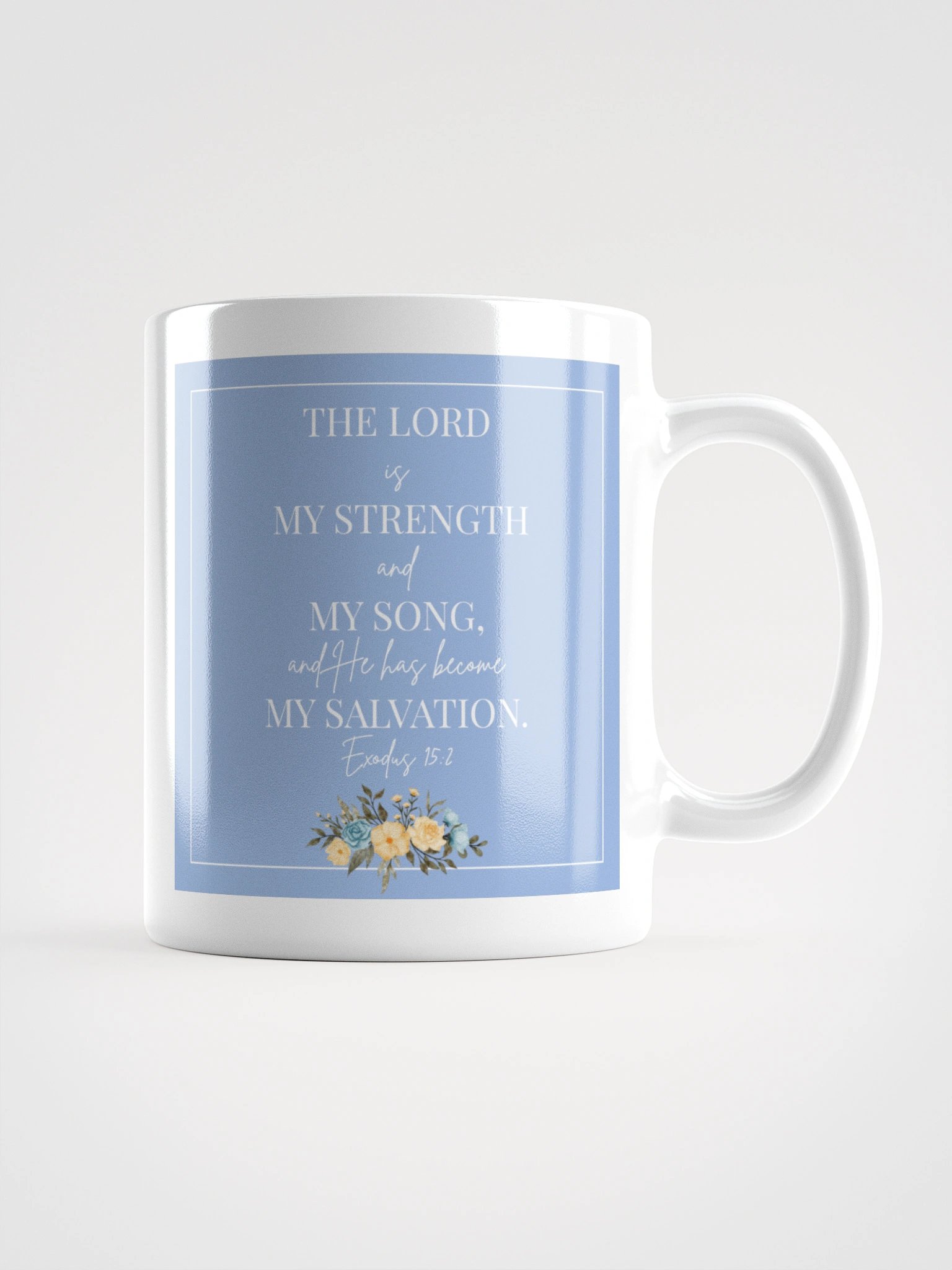 Exodus 15:2 Mug – Floral Design product image (3)