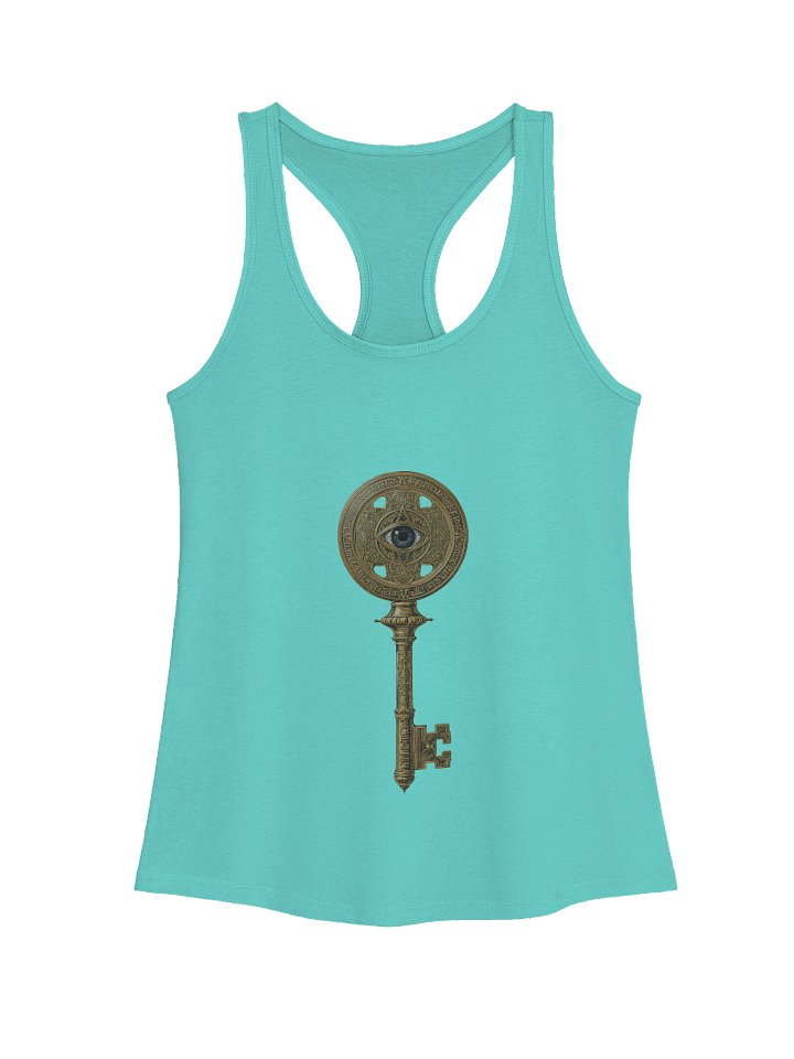 The Gatekeeper’s Key – Tahiti Blue Flow Edition (Front & Back Print) | Women’s Racerback Tank product image (1)