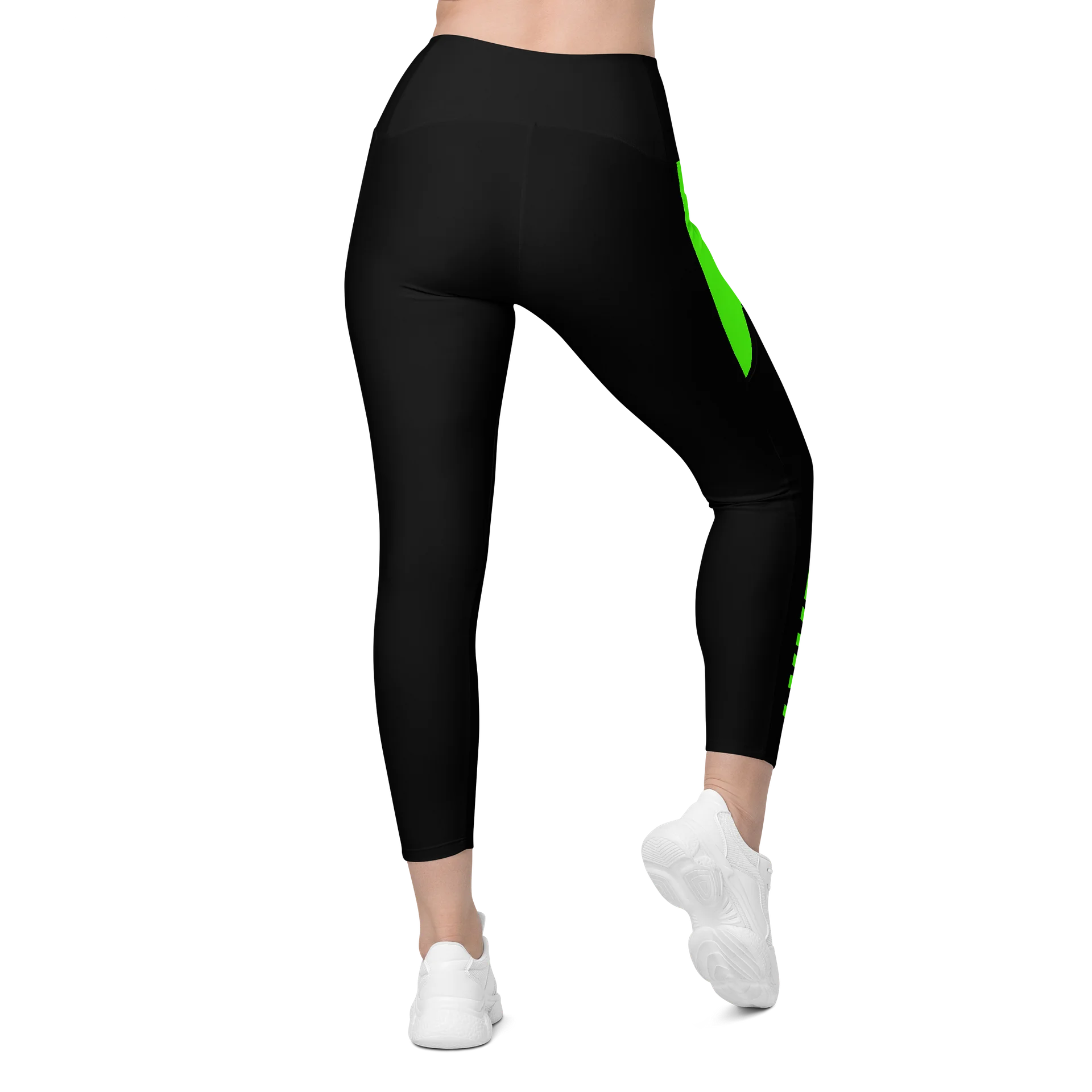 Nearth Meaning Strength | Crossover Semi Compression Workout Leggings with Pockets & Sun protection product image (10)