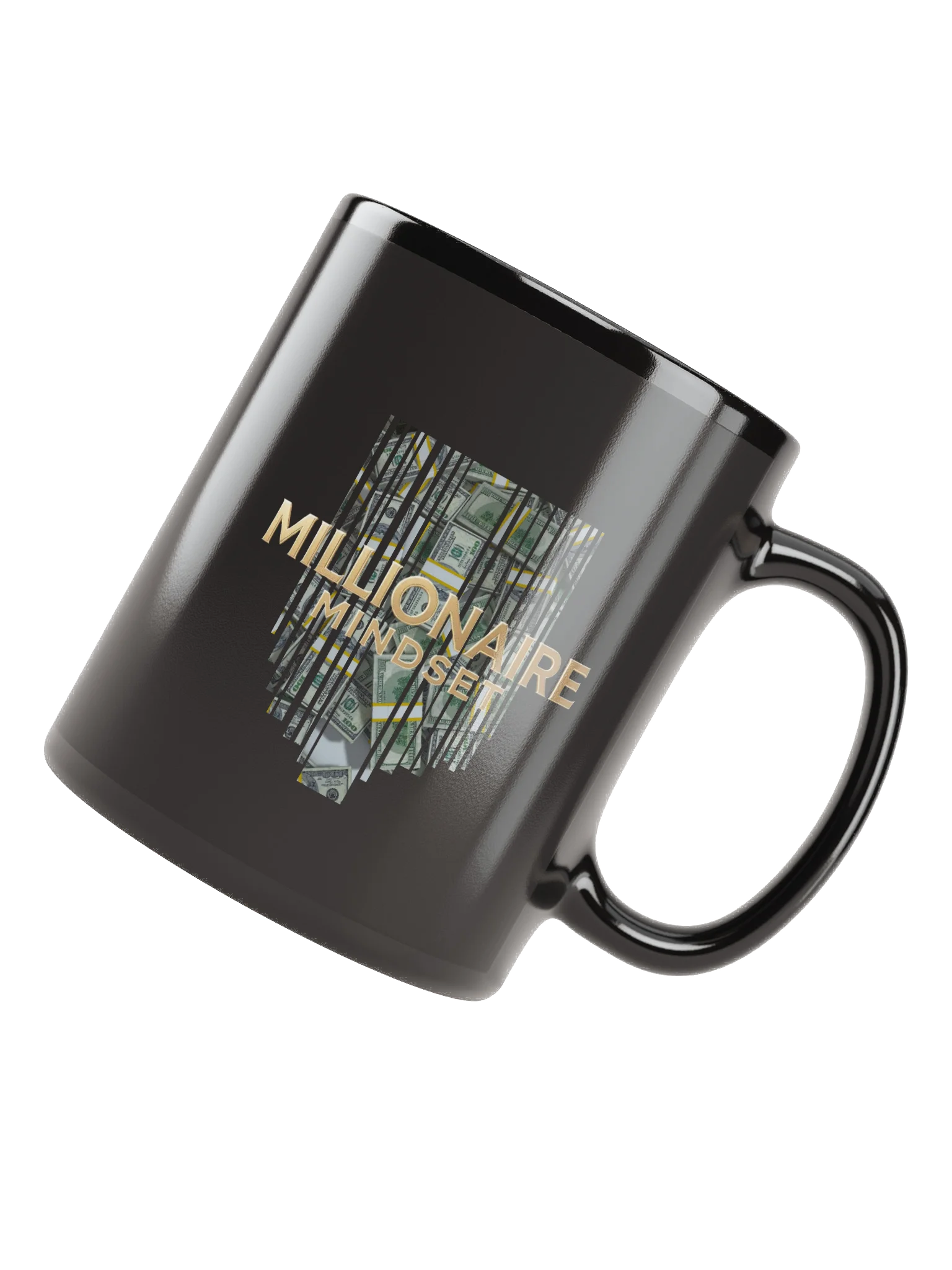 Millionaire Mindset Black Glossy Mug product image (4)