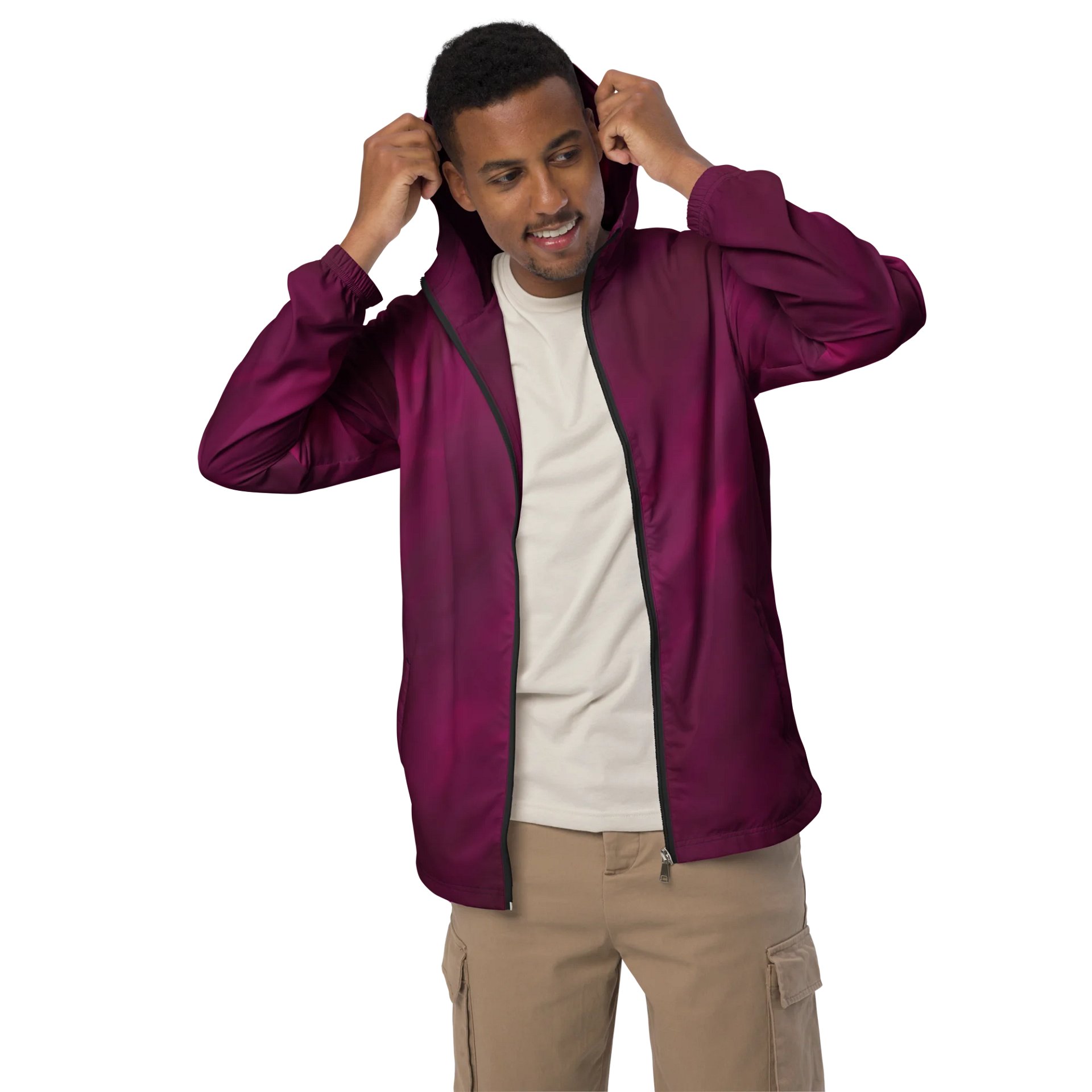 Burgundy Gradient All-Over Windbreaker product image (3)