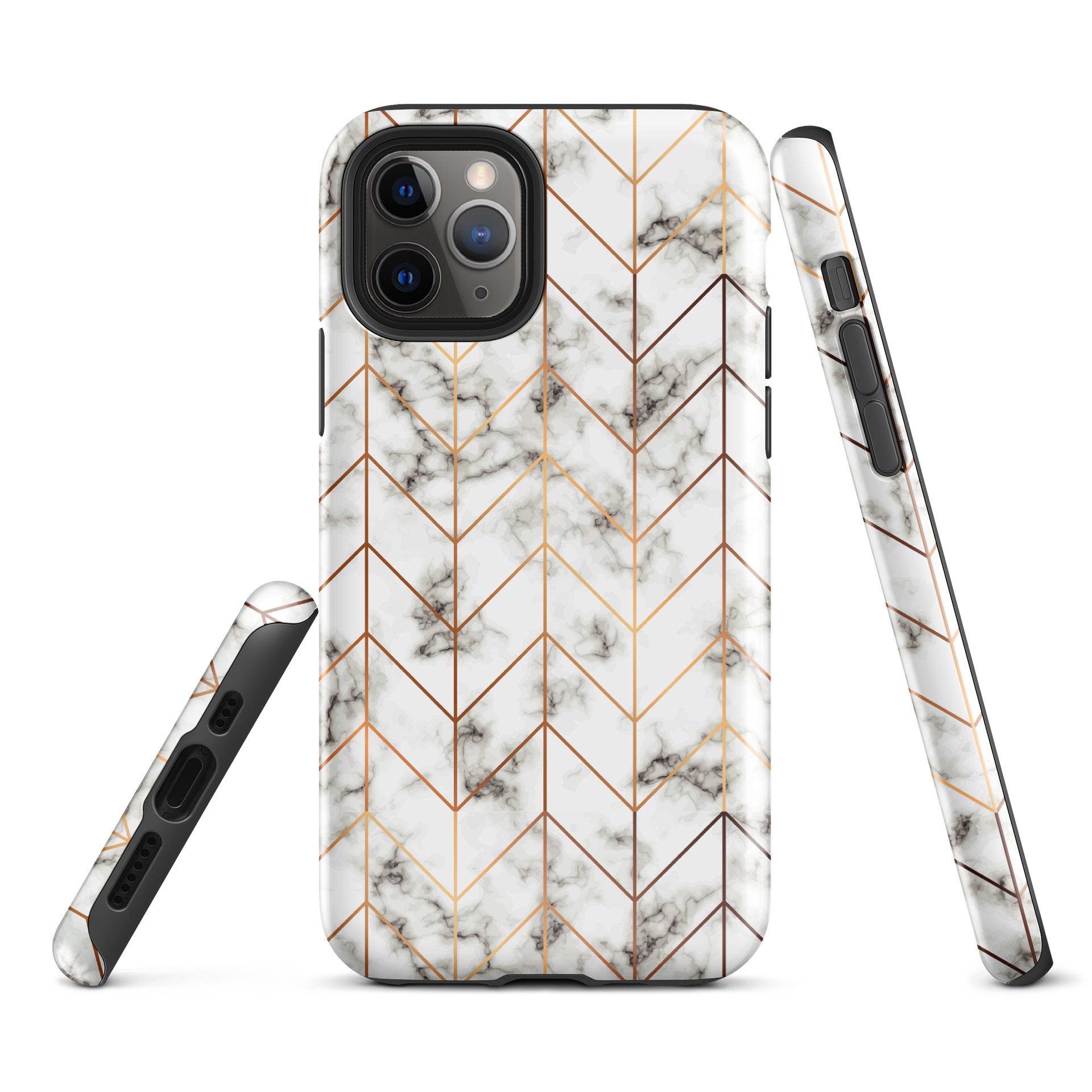 Durable Marble Chevron Tough iPhone Case for Protection product image (3)