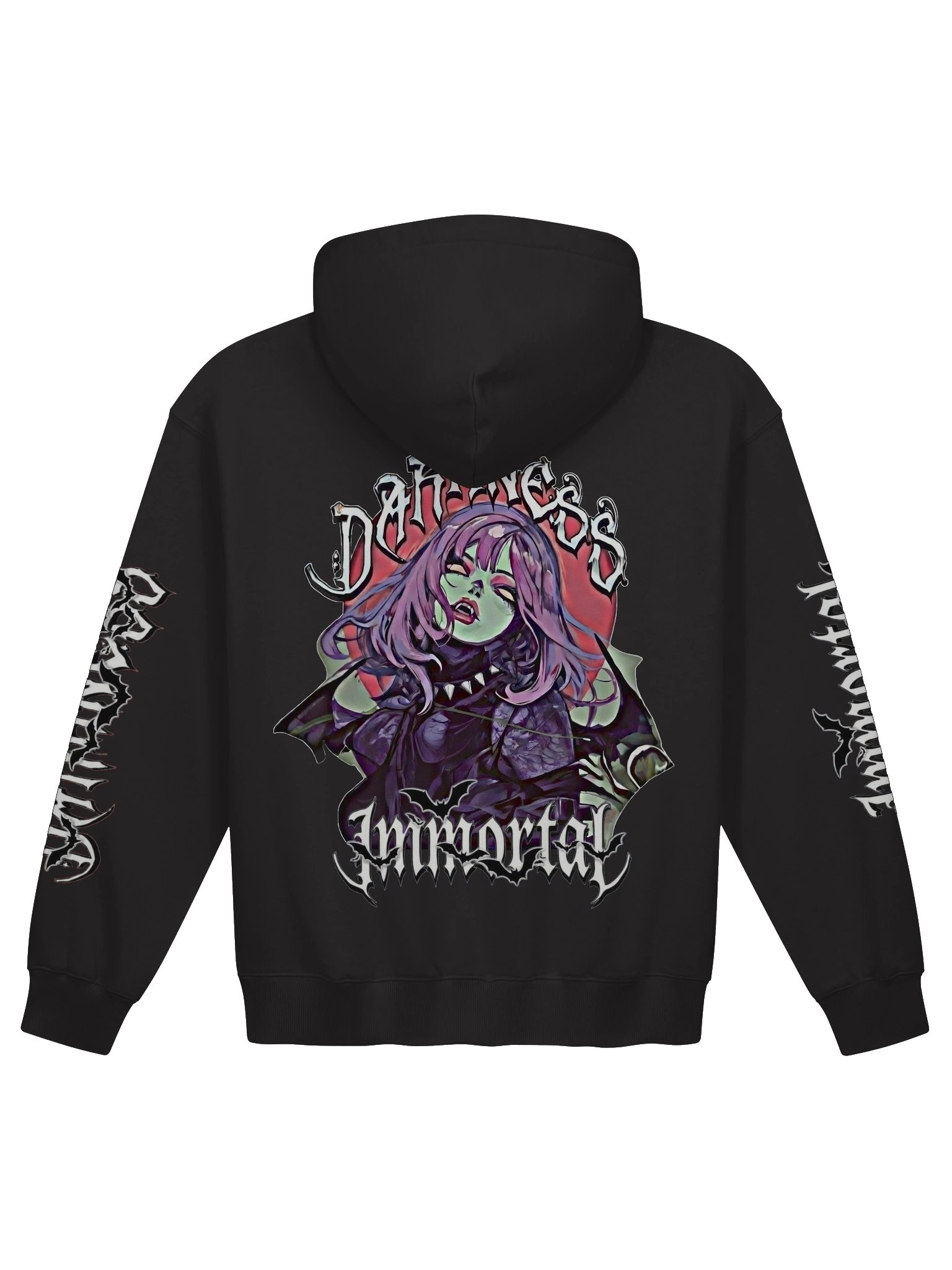 Darkness Goth Girl Heavy Weight Terry Hoodie product image (3)
