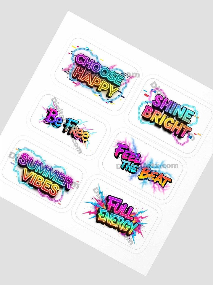 Neon Mood Kiss Cut Stickers Set product image (2)
