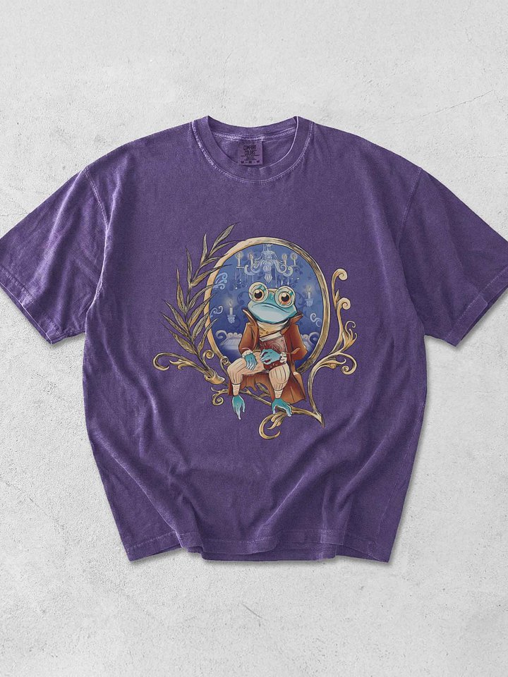 Cottagecore Frog Scholar Shirt – Vintage Frog Reading Tee, Whimsical Storybook Aesthetic product image (1)