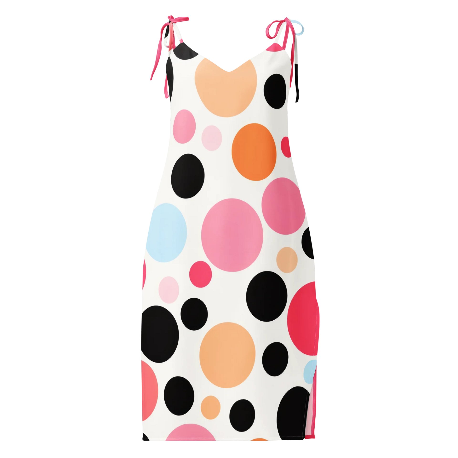 Multi-Colored Polka Dot Chiffon Slip Dress product image (1)