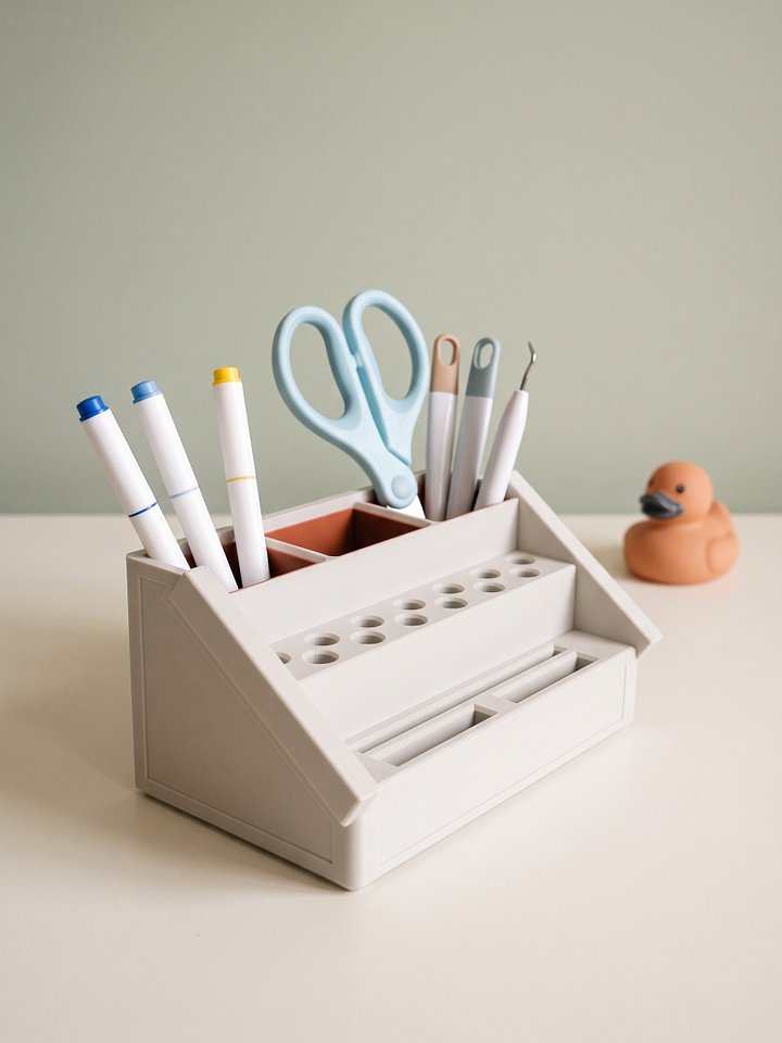 Silhouette Cameo Tool Organizer | 3D-Printed Matte PLA Crafting Caddy for Blades, Tools & Accessories product image (1)