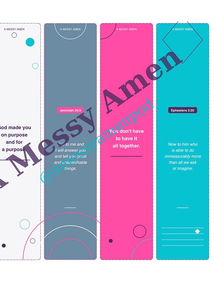 The Bold Set — A Messy Amen Printable Bookmarks product image (2)
