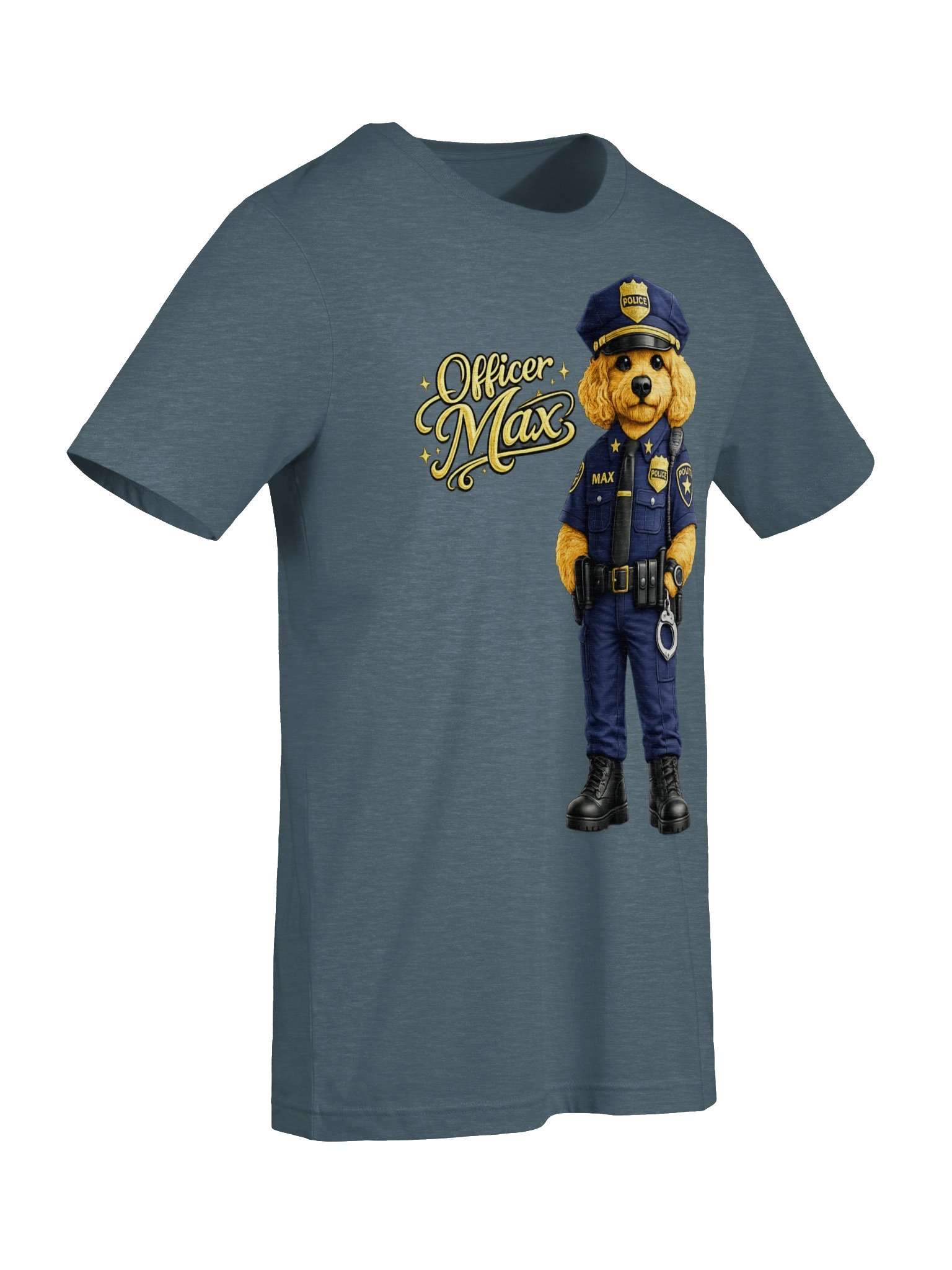 Officer Max Golden Poodle Police Adult Tee product image (57)