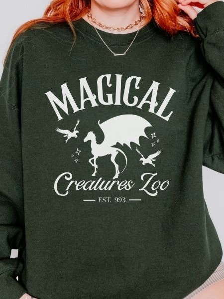 Magical Creatures Zoo Cozy Minimalist Fall Sweathirt for Halloween product image (9)