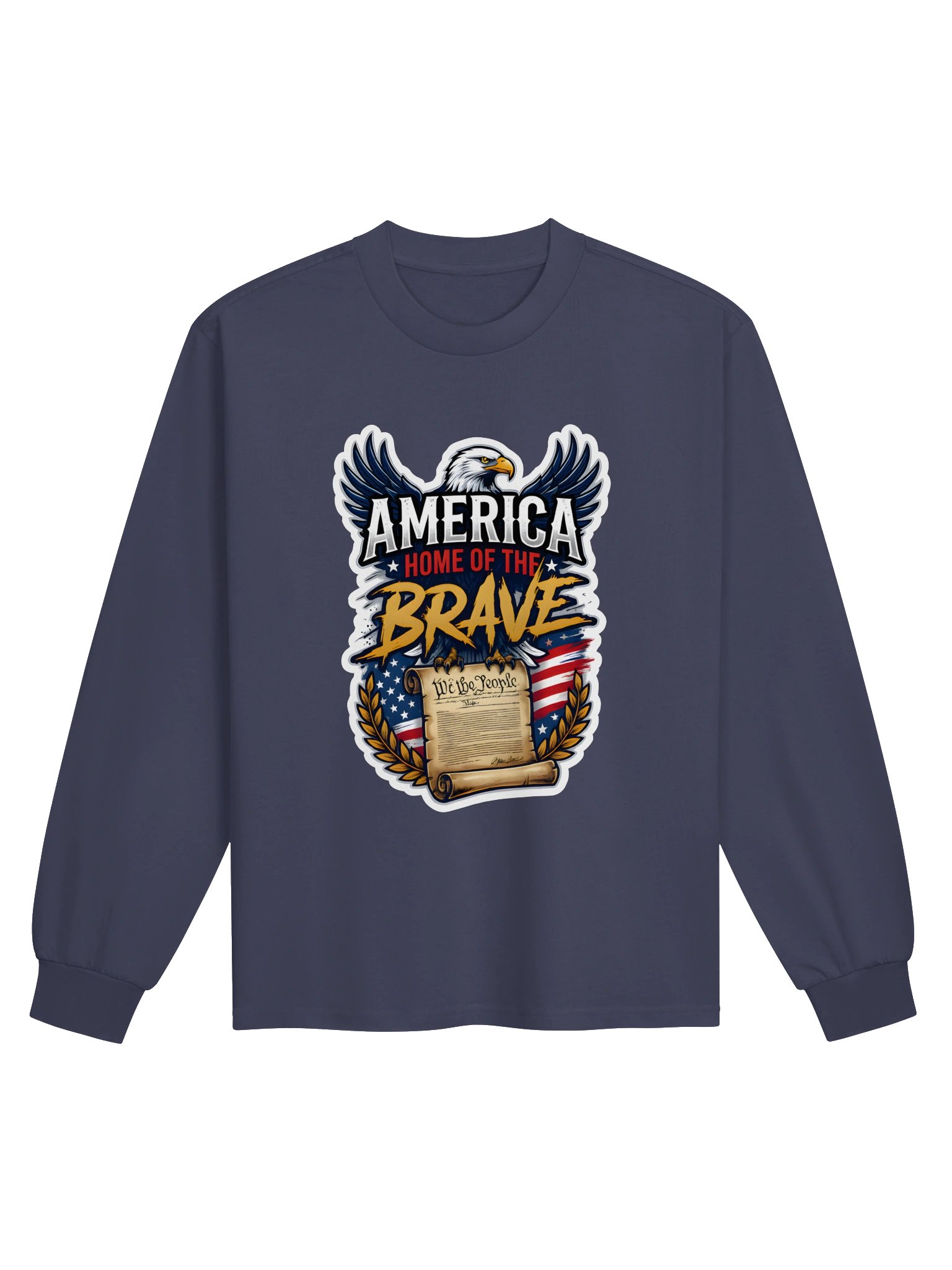 America Brave Patriotic Eagle Long Sleeve product image (1)