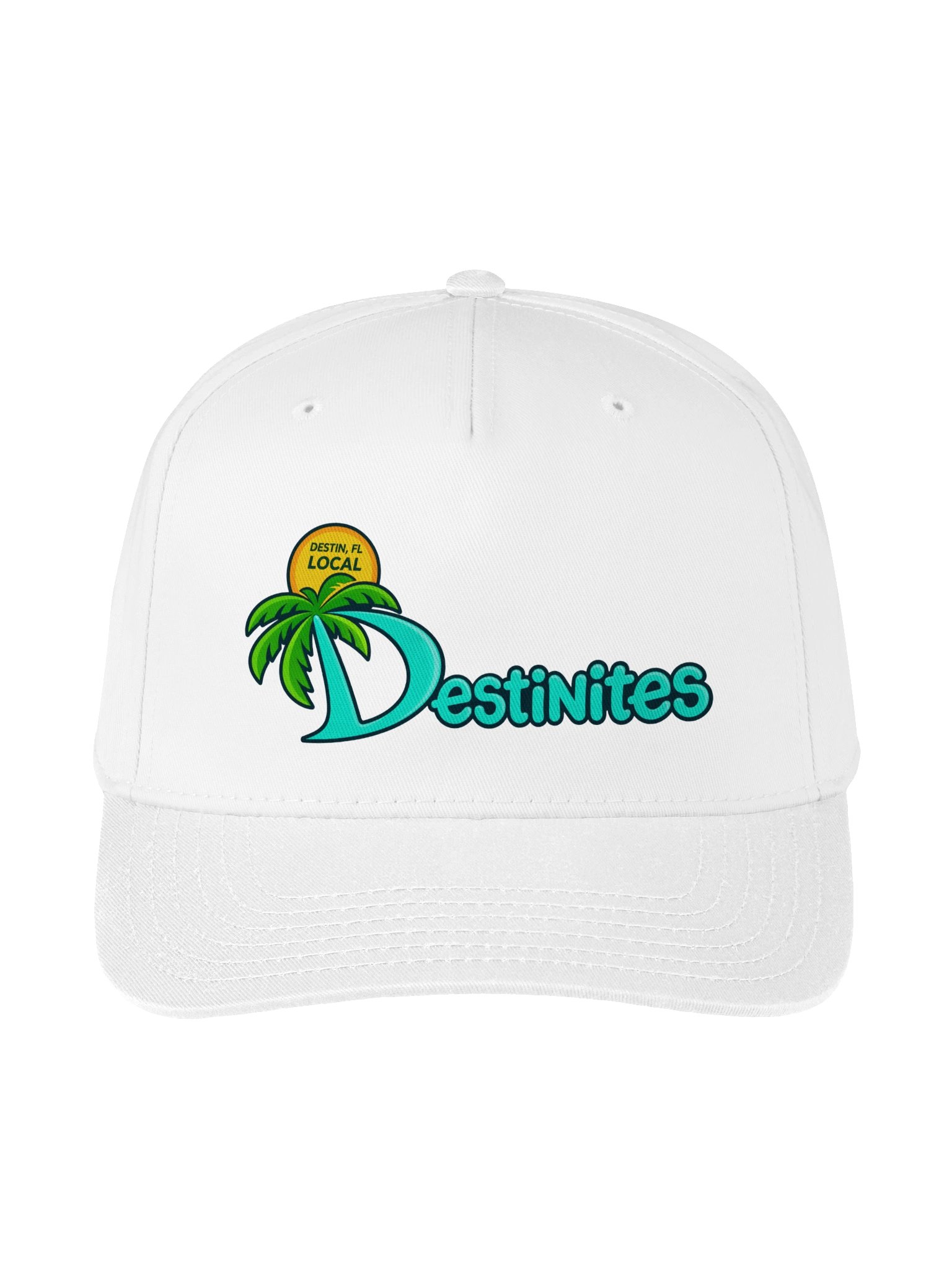 Destinites Logo white ballcap product image (1)