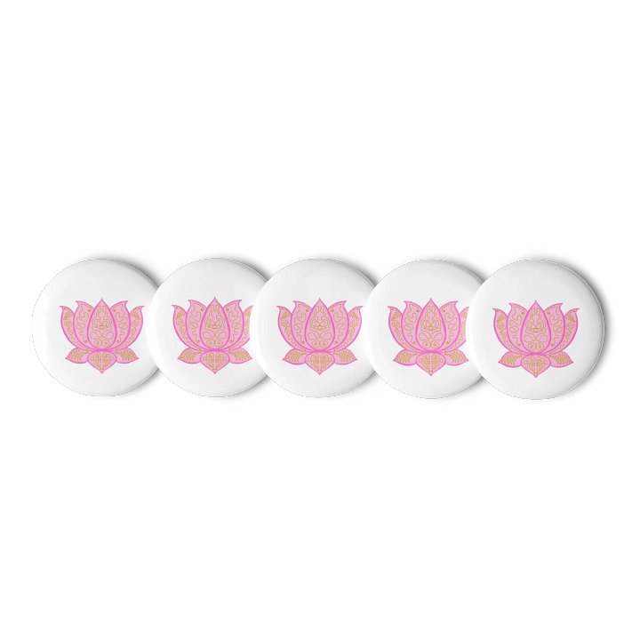 Symmetrical Lotus Blossom Pin Buttons Set product image (1)
