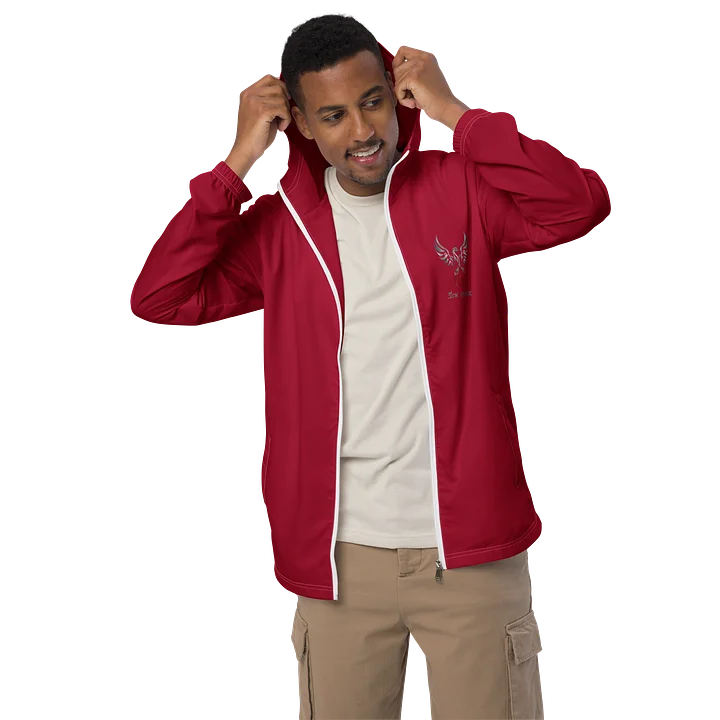 Crimson Protect Your Peace Painted Windbreaker product image (2)