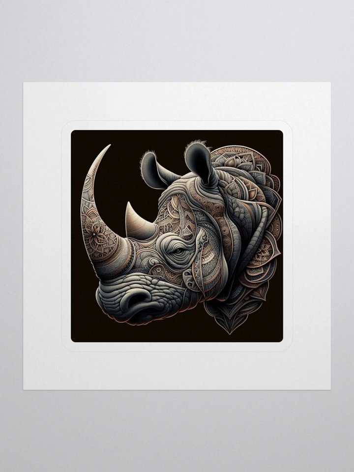 Ornate Rhino Kiss Cut Stickers product image (1)