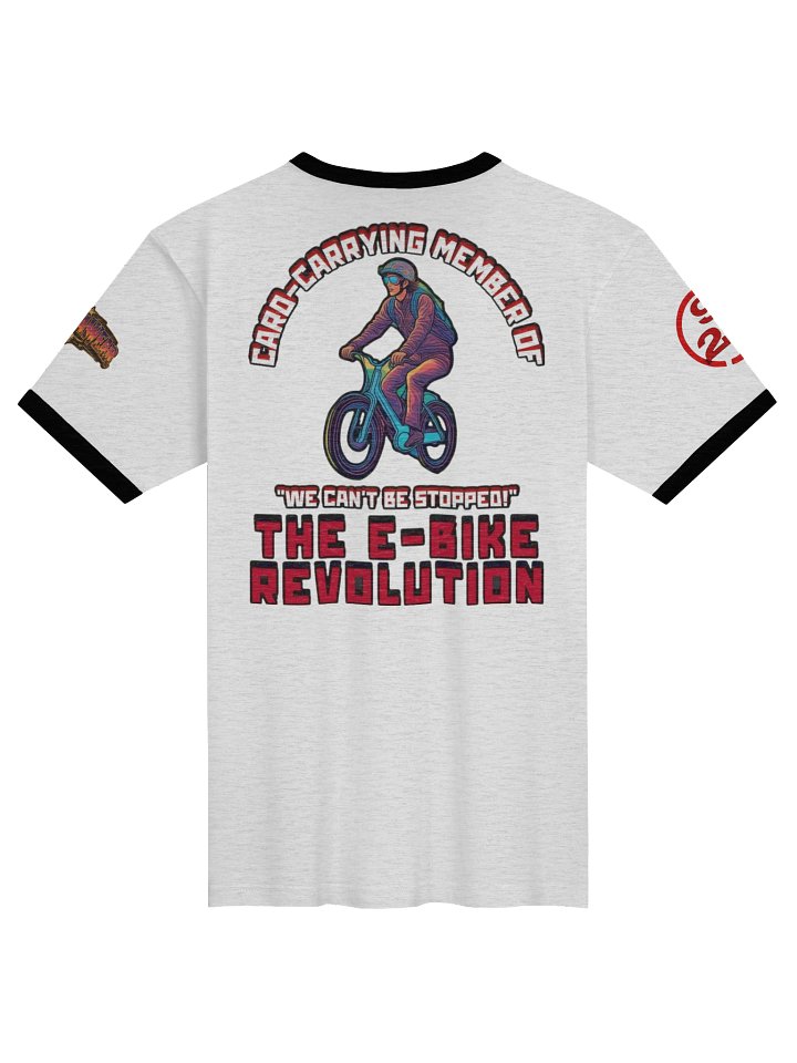 "MICROMOBILIST II" E-Bike Rider Ringer T-Shirt product image (6)
