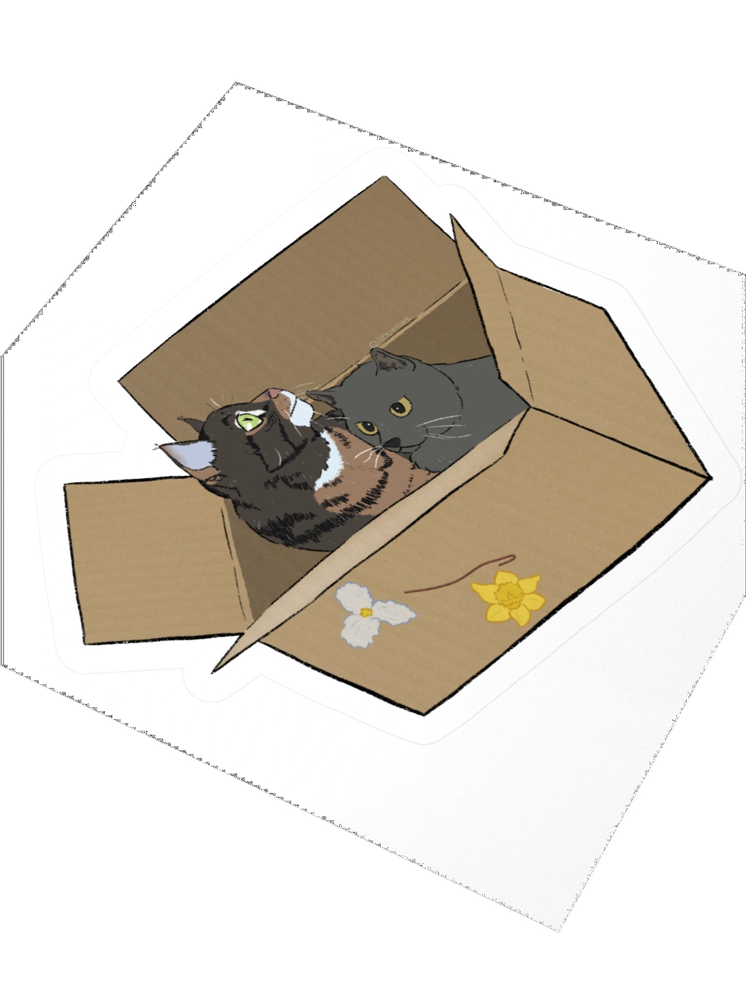 Two Kitties to Go! Sticker product image (8)