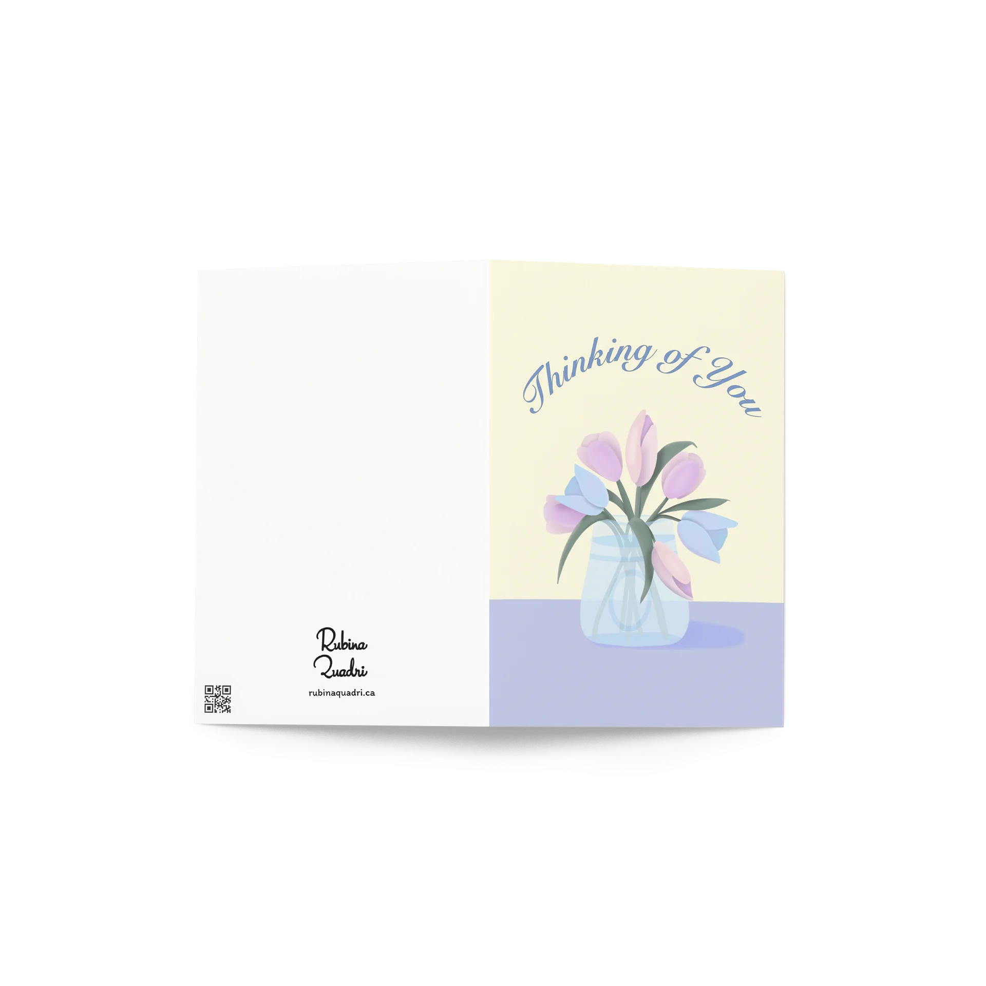 Thinking of You | Pastel Tulip Bouquet in Sky Blue Mason Jar product image (2)