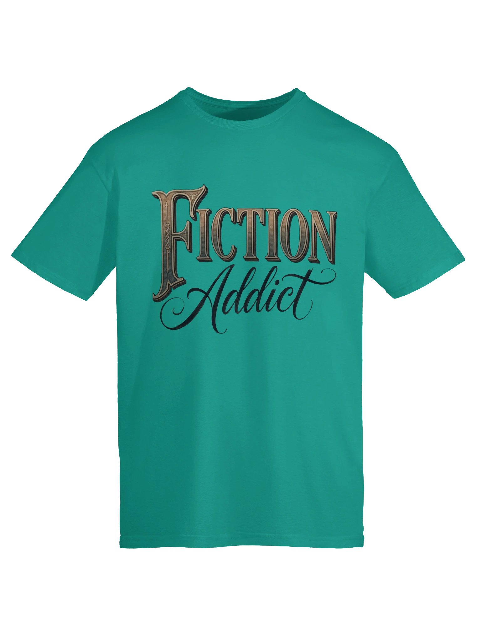 Fiction Addict Luxury Bookish Tee – Dark Academia & Fantasy Reader T-Shirt product image (8)